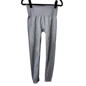 Gymshark Leggings Seamless High Rise Waist Ankle Athletic Athleisure Gray S